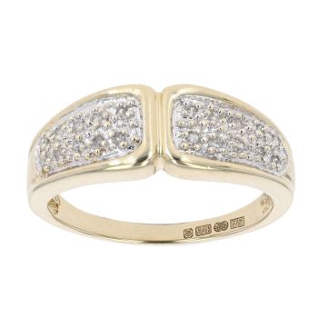 9ct Yellow Gold 0.10ct Diamond Ring