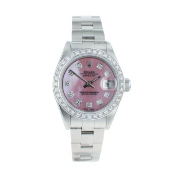 Rolex Custom Oyster Perpetual Date Pre Owned Watch Ref 69160