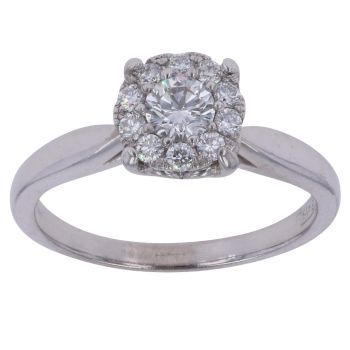 18ct White Gold 0.50ct Brilliant Cut Diamond Cluster Ring