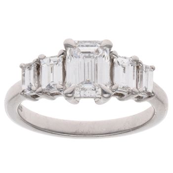 18ct White Gold Moissanite Ring