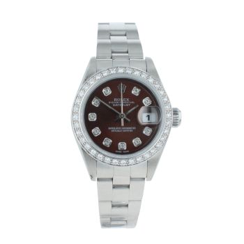 Rolex Custom Oyster Perpetual Date Pre Owned Watch Ref 79160