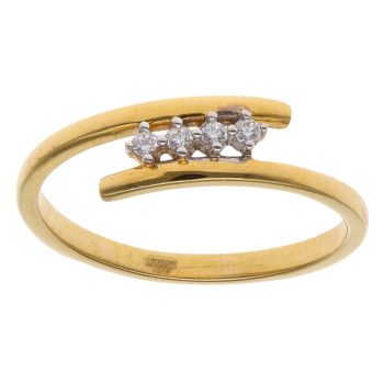22ct Yellow Gold Cubic Zirconia Four Stone Ring