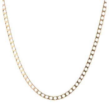 9ct Yellow Gold Square Curb Chain 20"