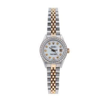 Rolex Custom Datejust Pre Owned Watch Ref 69173