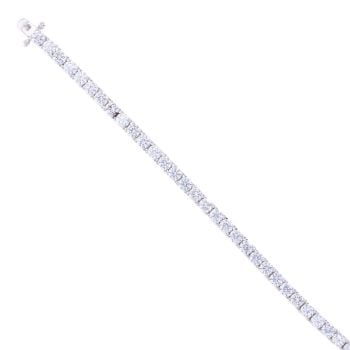 9ct White Gold Cubic Zirconia Tennis Bracelet 7.5"