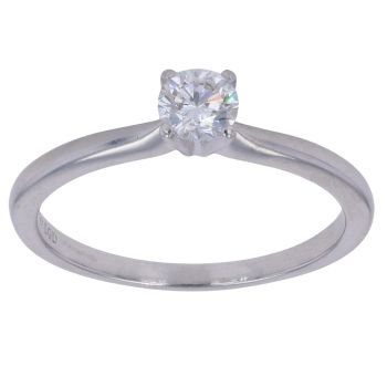 9ct White Gold 0.25ct Brilliant Cut Lab Grown Diamond Solitaire Ring