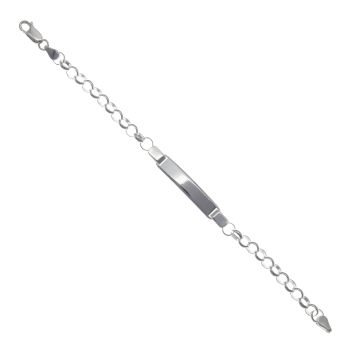 Silver Belcher ID Bracelet 6.5" By Icesia