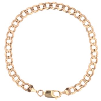 9ct Yellow Gold Curb Bracelet 7.5"