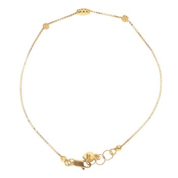 22ct Yellow Gold Bead Fancy Bracelet 7"