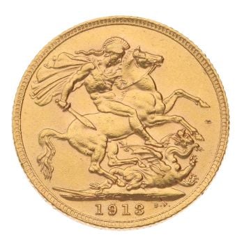 1913 George V Full Sovereign Coin
