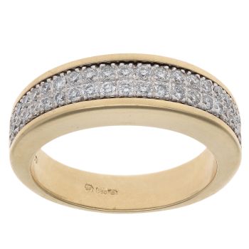 18ct Yellow Gold 0.35ct Brilliant Cut Diamond Cluster Ring