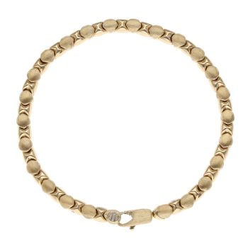 18ct Yellow Gold Beaded Fancy Bracelet 7.5"