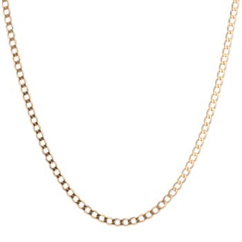 9ct Yellow Gold Curb Chain 18"