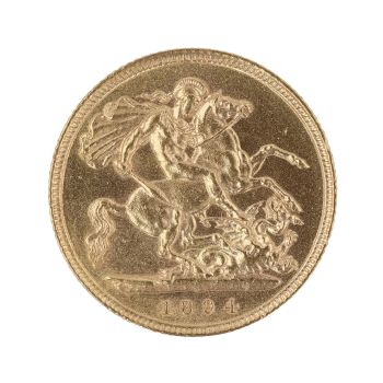1894 Victoria Old Head UK Half Sovereign Coin