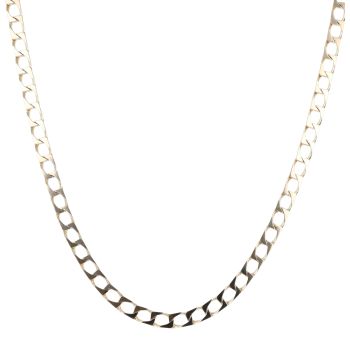 9ct Yellow Gold Square Curb Chain 20"