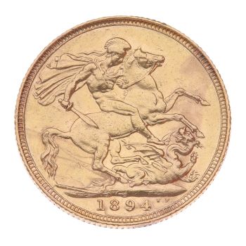1894 Victoria Old Head Australia Full Sovereign Coin