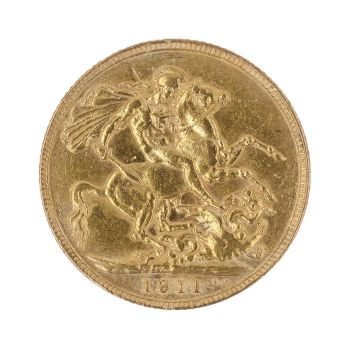 1911 George V Large Head UK Full Sovereign Coin