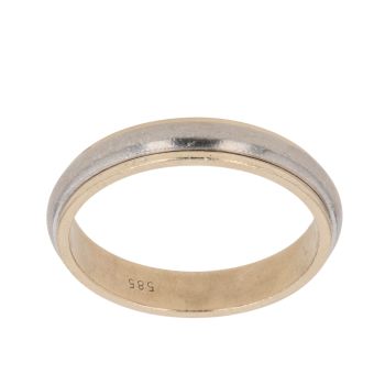 14ct Yellow and White Gold Wedding Band 3mm