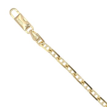 18ct Yellow Gold Anchor Bracelet 8"