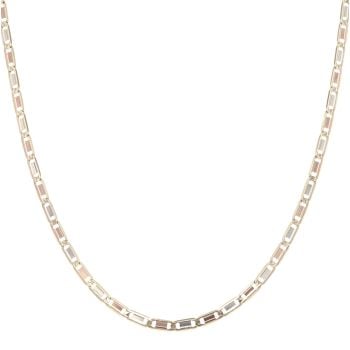 18ct Yellow, White and Rose Gold Fancy Chain 18"