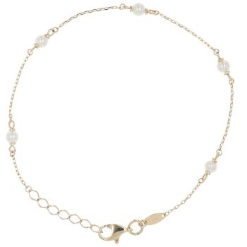 9ct Yellow Gold Pearl Fancy Bracelet 7.5"
