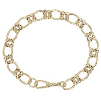 9ct Yellow Gold Fancy Bracelet 7.5"