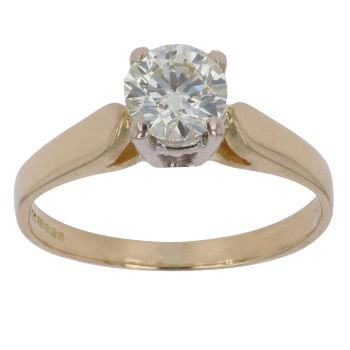 18ct Yellow Gold 0.75ct Brilliant Cut Diamond Solitaire Ring