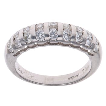 18ct White Gold 1.00ct Brilliant Cut Diamond Fancy Ring