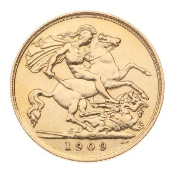1909 Edward VII Half Sovereign Coin