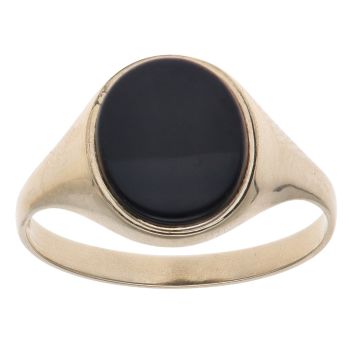 9ct Yellow Gold Onyx Signet Ring