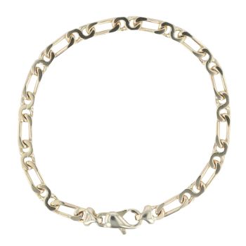 9ct Yellow Gold Infinity Bar Bracelet 8"