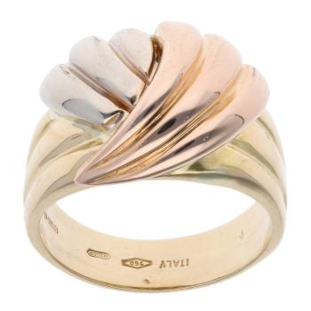 18ct Yellow, White and Rose Gold Fancy Ring
