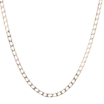 9ct Yellow Gold Square Curb Chain 24"