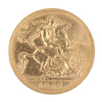 1907 Edward VII Half Sovereign Coin