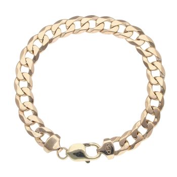 9ct Yellow Gold Curb Barcelet 8.5"