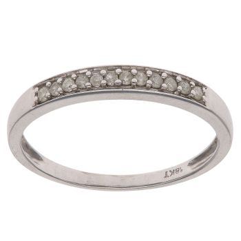 18ct White Gold 0.10ct Diamond Half Eternity Ring