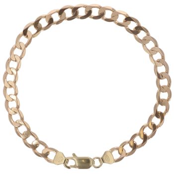 9ct Yellow Gold Curb Bracelet 8"
