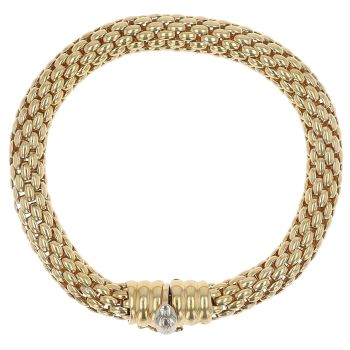 18ct Yellow and White Gold Fancy Bracelet 6.5"