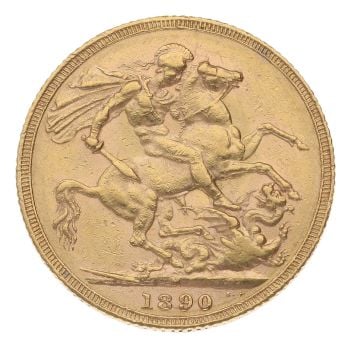 1890 Victoria Full Sovereign Coin
