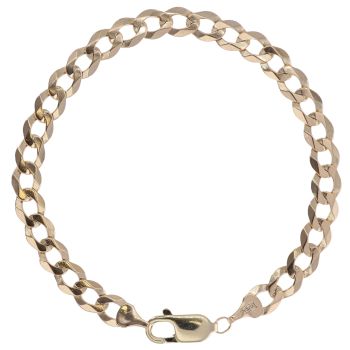 9ct Yellow Gold Curb Bracelet 8"