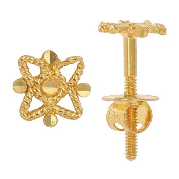 22ct Yellow Gold Fancy Stud Earrings