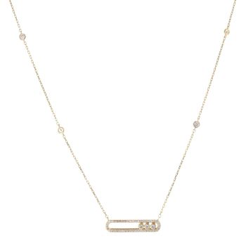 18ct Yellow Gold 0.50ct Brilliant Cut Diamond Messika Baby Moving Pendant and Chain 18"
