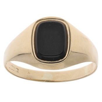 9ct Yellow Gold Onyx Signet Ring