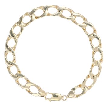9ct Yellow Gold Curb Bracelet 9"