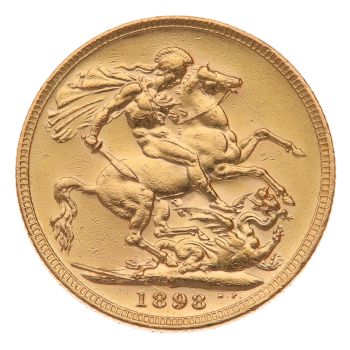 1898 Victoria Old Head Australia Full Sovereign Coin