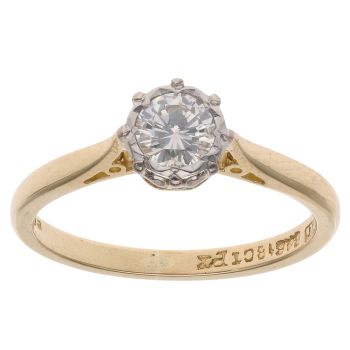 18ct Yellow Gold 0.40ct Brilliant Cut Diamond Solitaire Ring