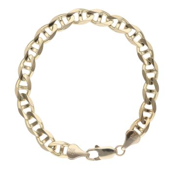 14ct Yellow Gold Anchor Bracelet 8"
