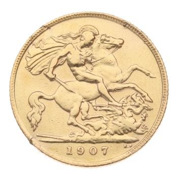 1907 Edward VII Half Sovereign Coin