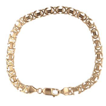 9ct Yellow Gold Byzantine Bracelet 8"
