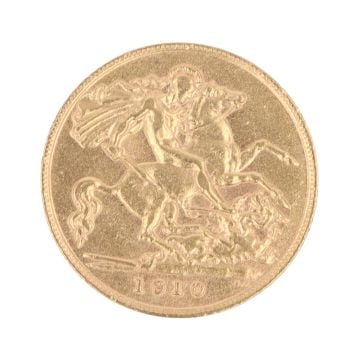 1910 Edward VII Half Sovereign Coin